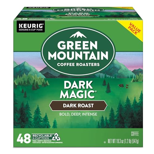 GREEN MOUNTAIN COFFEE ROASTERS DARK MAGIC, SINGLE-SERVE KEURIG K-CUP PODS, DARK ROAST COFFEE PODS, 48 COUNT (2 PACKS OF 24)