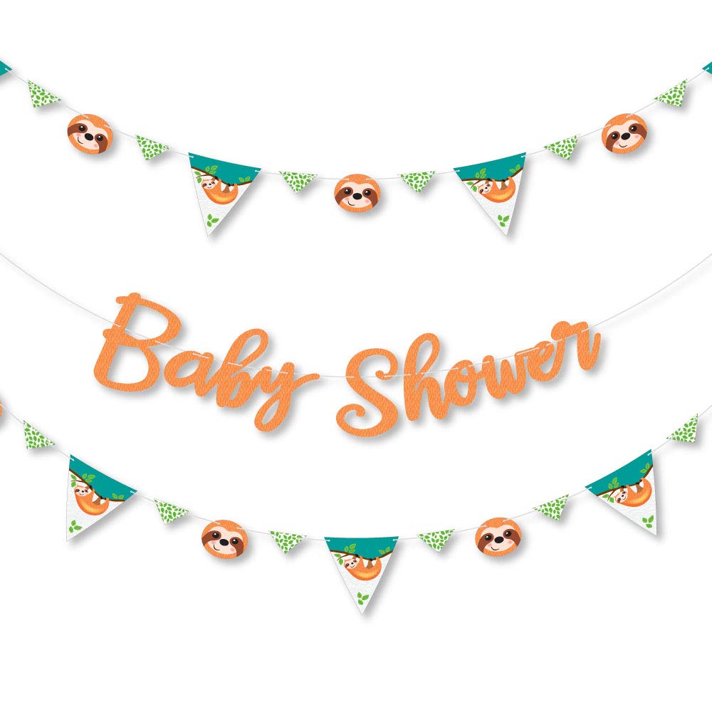 sloth baby shower decorations