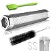 Pellet Smoker Tube, 12'' Stainless Steel BBQ Wood Pellet Tube Smoker for Cold/Hot Smoking, Portable Barbecue Smoke Generator Works with Electric Gas Charcoal Grill or Smokers, Bonus Brush, Hexagon primary