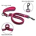 Geohee Heavy Duty Dog Leash by ARIKON, Adjustable Length - Reflective Strips - Soft Padded Leash, Handle for Walks, Perfect Leash for Medium and Large Dogs (Hot Pink)