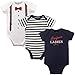 Hudson Baby Baby Cotton Short Sleeve Bodysuits, 3 Pack