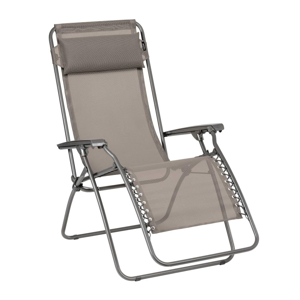 Lafuma Mobilier Relax Rt2, Chataigne, Steel/Texplast,Polypropylene/ Polyester, For Détente, Uv Resistant, 114x68x87 cm