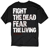 The Walking Dead Fight the Dead Men's T-Shirt, Black, Large