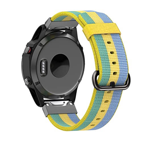 SDFFGHJ 22mm Nylon Smart Watch Band Straps Compatible With Garmin Fenix 5 Plus 6 Pro 7 Forerunner 935 945 Epix Quick Release Watchbands Replacement