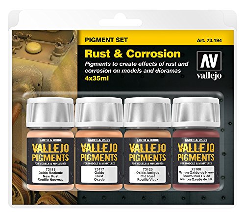 Vallejo Rust & Corrosion Pigment Set 4 x 35ml Paint