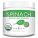 KOYAH - Organic Spinach Powder (Equivalent to 30 Cups Fresh): Freeze-Dried, Whole-Leaf Powder