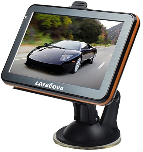 Carelove 7-Inch Silky Appearance Touch Screen Car GPS Navigation Lifetime Free Map Update with Multimedia Player