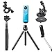Mini Tripod Stand,Selfie Stick Monopod,Bike Handlebar Holder,Car Suction Cup Mount for Ricoh Theta V/S/SC/Insta360 ONE 360 Camera,EEEKit 4in1 Ttravel Solution Kit
