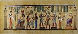 HORUS ANUBIS RAMSES ISIS & MAAT ORIGINAL HAND PAINTED PAPYRUS 32