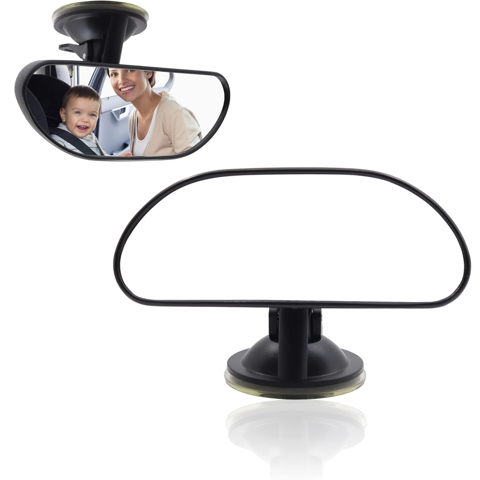 Baby Backseat Mirror Car Rear View Back Seat Mirror Baby Safety Rearview Mirror 360° Rotatable Adjustable Angle Rear Seat Mirror with Suction Cup.