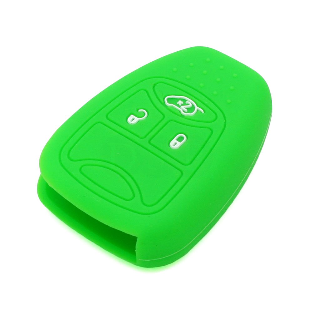 BROVACS Silicone Cover Protector Case Holder Skin Jacket Compatible with CHRYSLER DODGE JEEP Remote Key Fob CV4751 Light Green