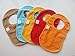 Baby Bibs with Snaps Solid Colors (5 Pack) by Kohars. 100% Cotton Absorbent Reversible Unisex Teething Dribble Bibs. Perfect for Newborn Infant Toddlers & Baby Shower and Gift Basket