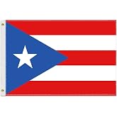 MacLand 30&times;45 CM Puerto Rico Flag,12&times;18 inch Small 150D Puerto Rican Outdoor Banner,Tiny Doube Layer Printing Decor for Nautical Ensign Boat Yacht with Brass Gromment