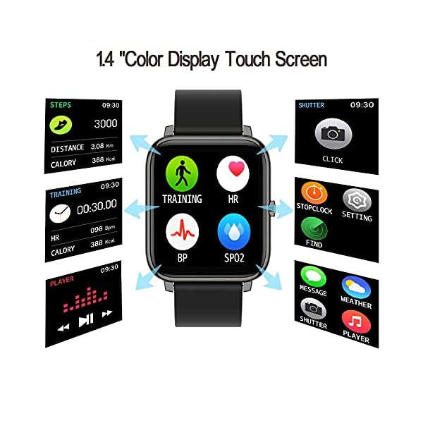 Rinsmola-Smart-Watch-for-Men-Women-Fitness-Watch-14-Full-Touch-Screen-Fitness-Tracker-with-Heart-Rate-Sleep-Monitor-Step-Calorie-Counter-IP67-Waterproof-Smartwatch-for-with-iPhone-Android-Phone Rinsmola Smart Watch for Men Women, Fitness Watch 1.4" Full Touch Screen, Fitness Tracker with Heart Rate Sleep Monitor Step Calorie Counter, IP67 Waterproof Smartwatch for with iPhone Android Phone