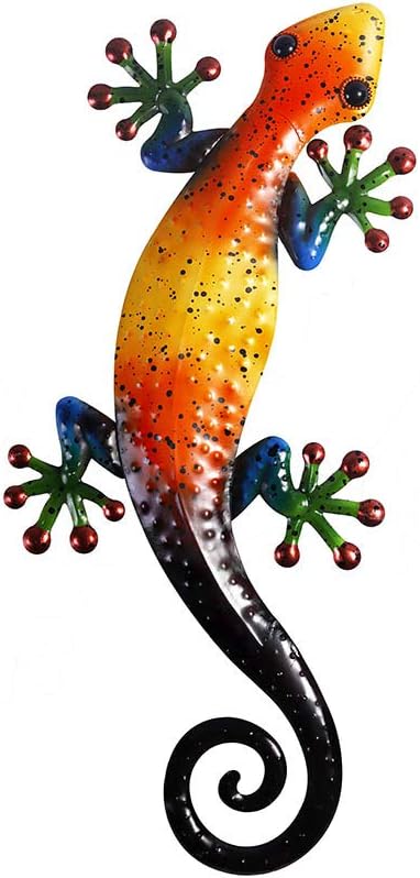 Amazon Com Liffy Metal Gecko Outdoor Wall Decor Lizard Garden Art