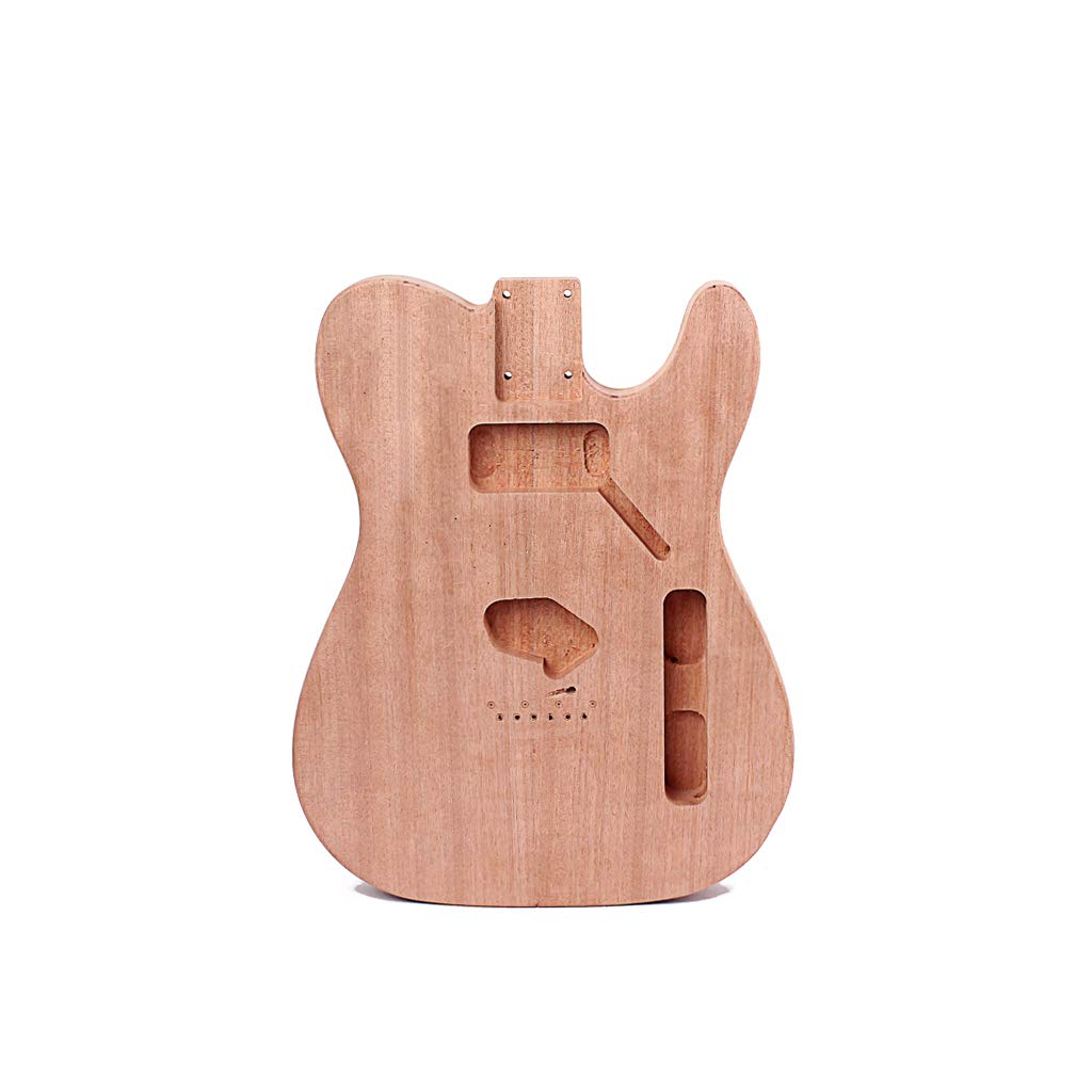 Alnicov Unfinished Electric Guitar Body for Fender Telecaster Guitar DIY Accessory Mahogany Wood With Humbuck Pickup Hole