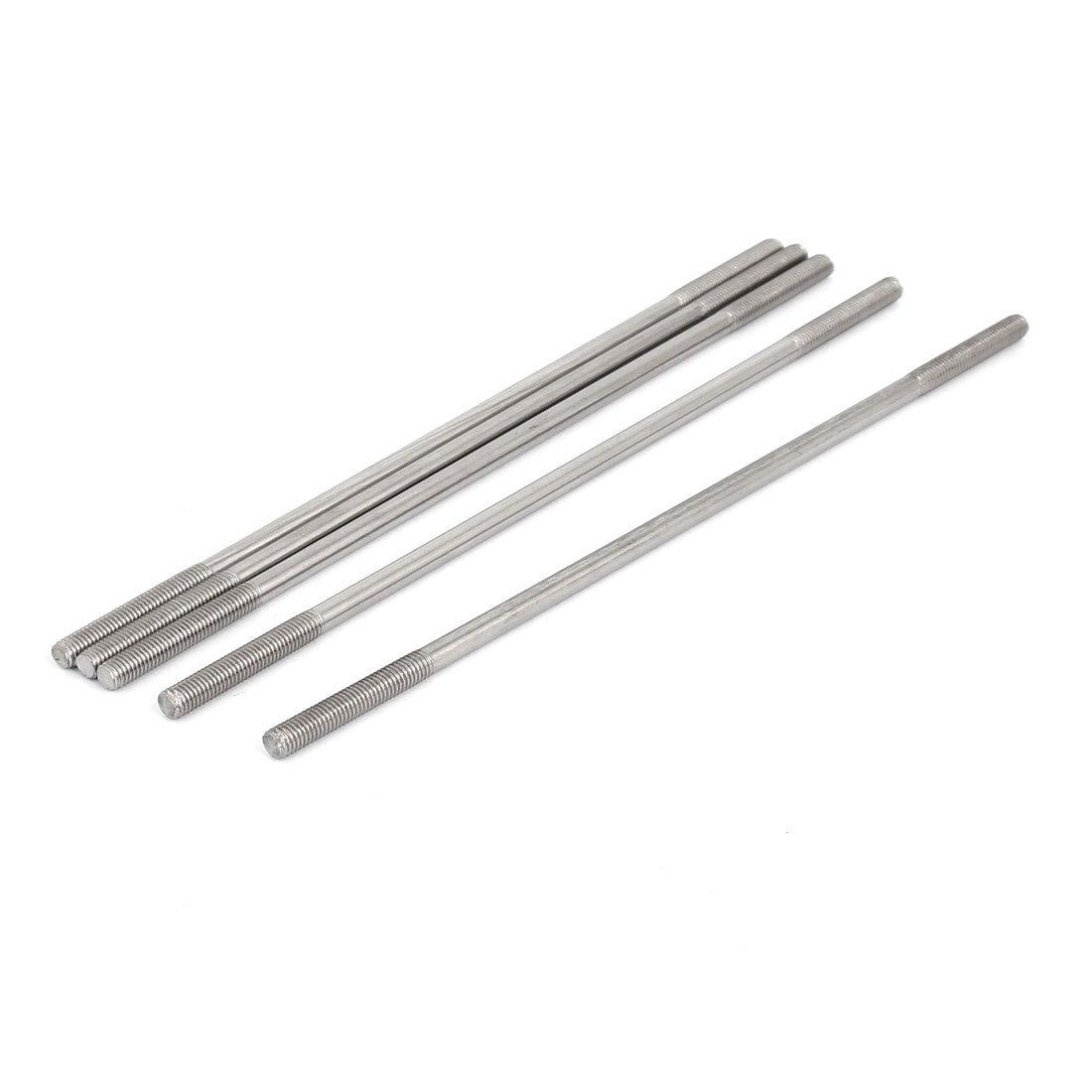 Sourcingmap M5x180mm 304 Stainless Steel Double End Threaded Stud Screw Bolt 5pcs