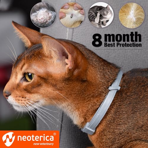 Natural Flea & Tick Collar for Cats - 12 Months Control of Best