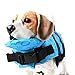 PETCEE Small Dog Life Jacket with Buoyancy and Rescue Handle Small Dog Life Vest for Swimming (Blue, S)
