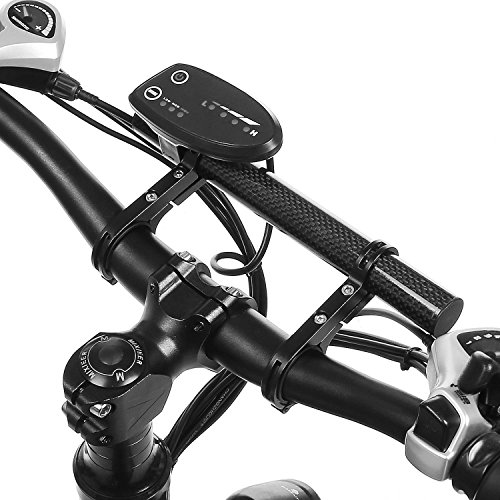 Evokem Multifunctional Bicycle Double Handlebar Extension Mount Bike Extender Bracket Holder for Lights, Speedometer, Phone Holder (Black-Carbon Fiber)