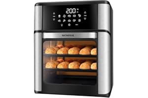 MONDIAL Fritadeira Air Fryer Forno Oven 12L, Preto/Inox, 2000W, 110V - AFON-12L-BI