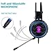 DLAND Gaming Headset with Mic and Changeable LED Light for Laptop Computer, Cellphone, PS4 and Son on, 3.5mm Wired Noise Isolations Gaming Headphones- Volume Control.thumb 3