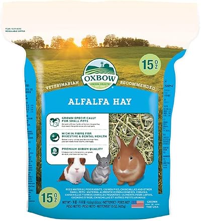 Oxbow Alfalfa Hay for Small Pets 425 g Rabbits Guinea Pigs Chinchilla