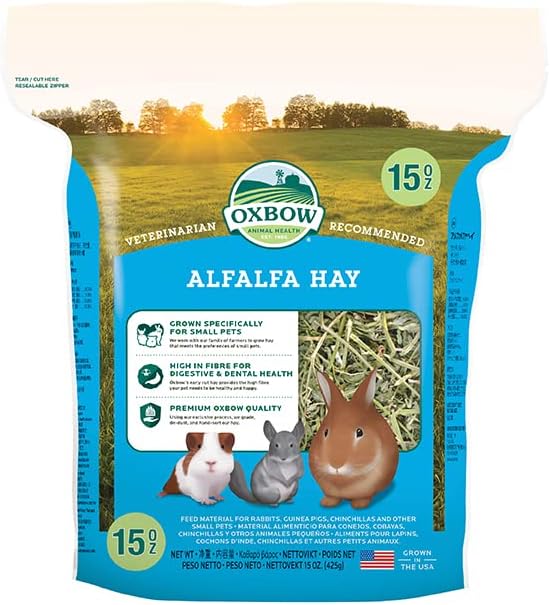 Oxbow Alfalfa Hay for Small Pets 425 g Rabbits Guinea Pigs Chinchilla