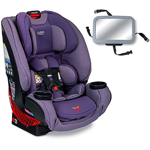 Britax One4Life Clicktight All-in-One Convertible Car Seat – Plum with Backseat Mirror