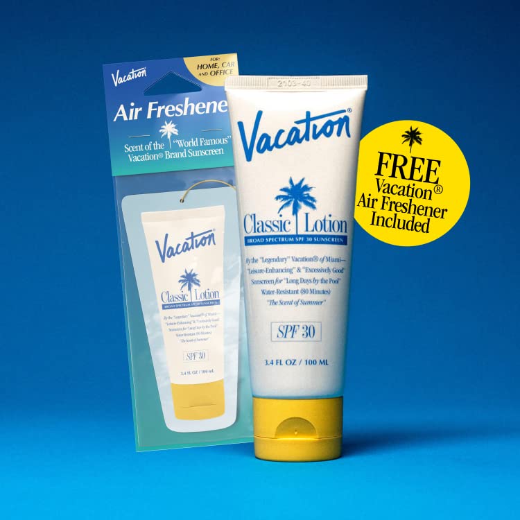 Vacation Classic Lotion SPF 30 Sunscreen with Included Air Freshener