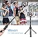 Wevon Selfie Stick Tripod, 45 inch Extendable Selfie Stick with Tripod, Phone Tripod with Wireless Remote Shutter Compatible with iPhone Xs Max Xr X 8 7 6 6s 5 Plus, Android, Samsung Galaxy and more