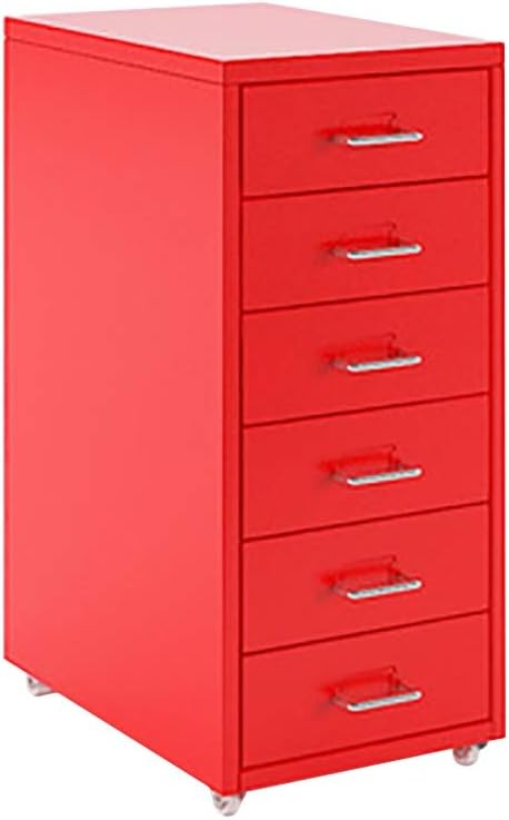 6 Drawers Mobile File Cabinet Detachable Metal Filling File Cabinet Bedside Table Office Documents Cabinet Storage Cabinet With 4 Casters Color Red Amazon Ca Home Kitchen
