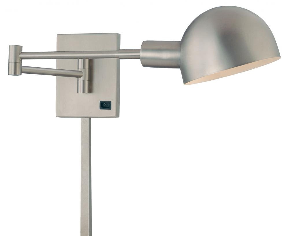 George Kovacs P600-3-603 Task Wall Sconces LED Swing Arm Wall Sconce, Matte Brushed Nickel