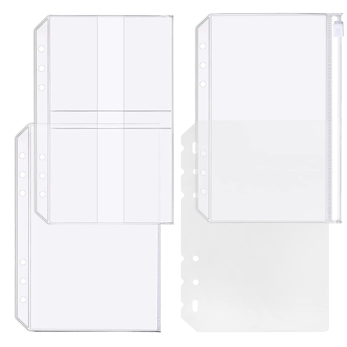 D Ring Binder Accessory Punched Binder Pockets Divider Ruler Tab Index (Pocket Combo,A5)
