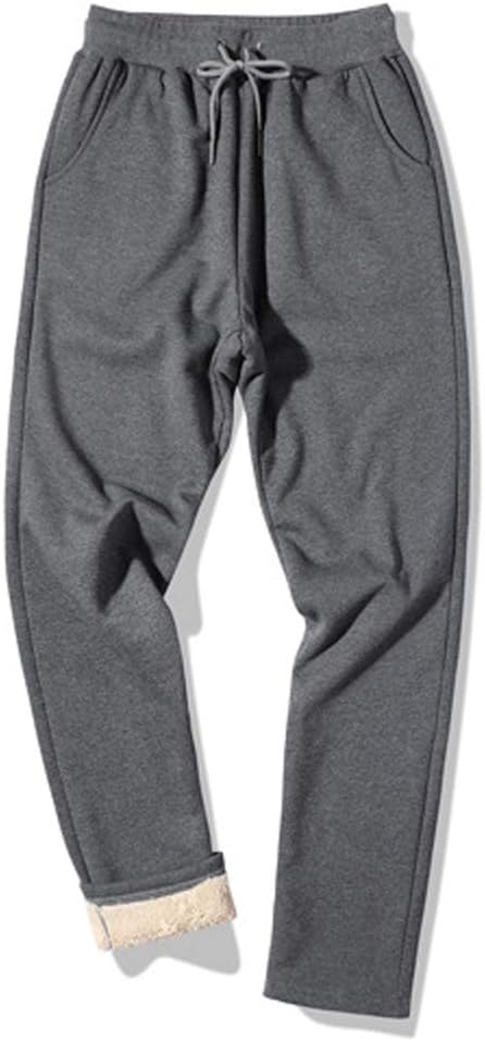 ROBO Men's Winter Fleece Pants Sherpa Lined Sweatpants Running Jogger Warm Pants