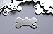 RMP Stamping Blanks, 1 Inch x 1-3/4 Inch Dog Bone with Bottom Corner Paw Print and Hole, Aluminum 0.063 Inch (14 Ga.) - 50 Pack