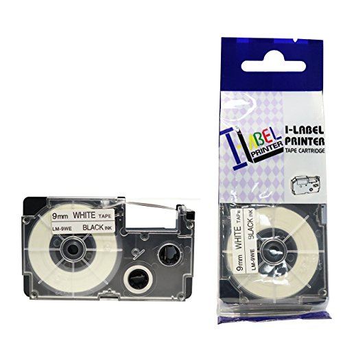 LM Tapes - Casio KL-60 9mm Black on White Compatible Label Tape for Casio KL60 EZ Label Printer