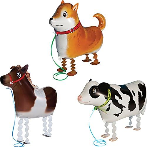 3pcs Walking Pet Animal Balloons Party Favors for Kids Gifts Toys Party Decor group--A