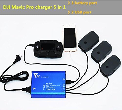 HOBBYSUNRISC Mavic Pro charger 5 in 1 Battery Remote Controller Mobile phone Intelligent Charging for DJI Mavic Pro RC Drone Quadcopter