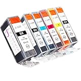 Sophia Global Compatible Ink Cartridge Replacement Set for Canon PGI-225 CLI-226 (Pack of 6: 1 PGI-225 Large Black, 1 CLI-226 Small Black, 1 Cyan, 1 Magenta, 1 Yellow, 1 Gray)