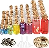 CUCUMI 106pcs Mini Glass Bottles with Cork Stoppers