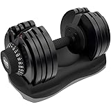 ATIVAFIT Adjustable Dumbbell 71.5 Pounds Fitness Dial Dumbbell with Handle and Weight Plate for Home Gym 1 PCS