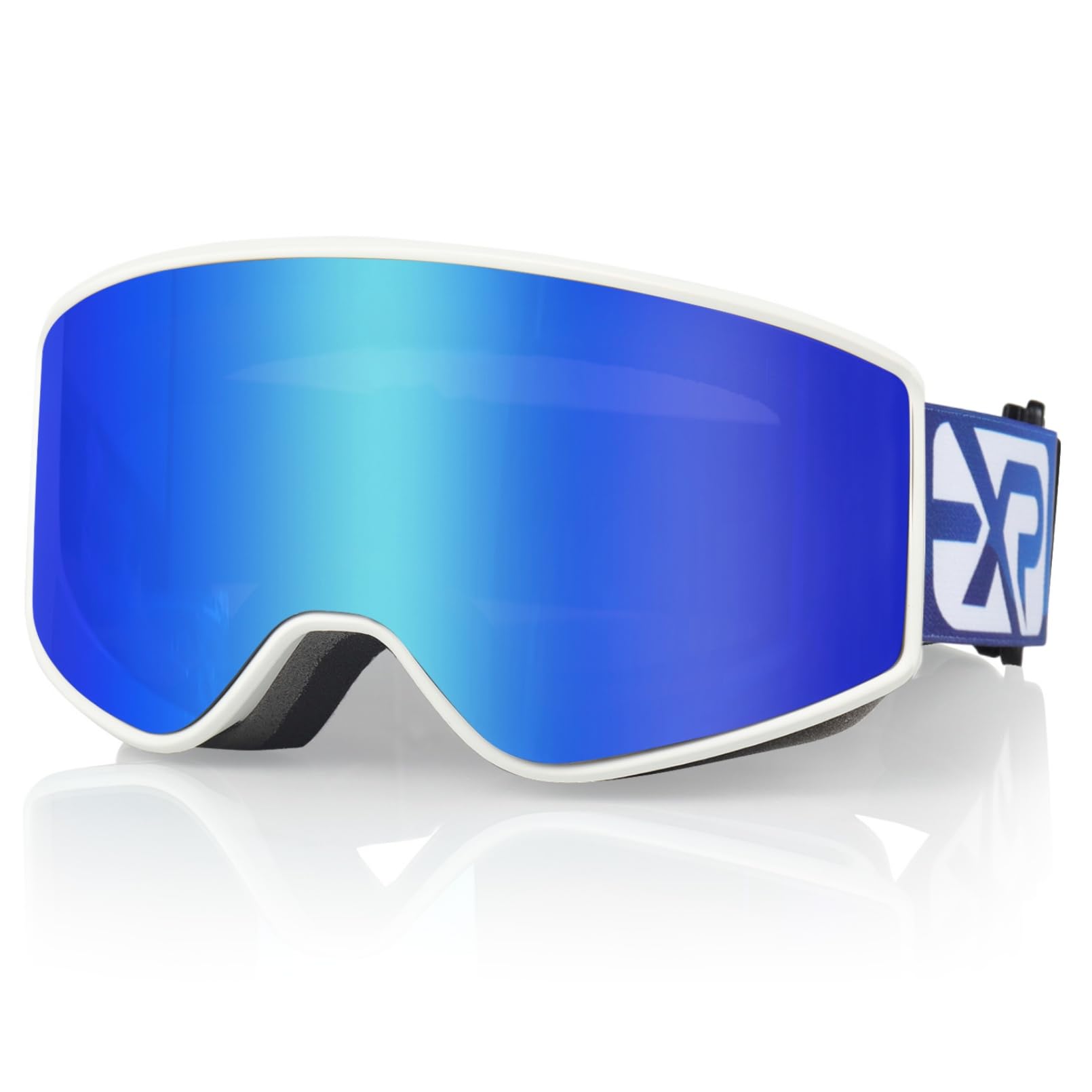 EXP VISION Parent-child Ski Goggles Set, Anti Fog Snow Goggles 100% UV Protection OTG Snowboard Glasses for Men, Women, Youth, kids (Kids Ski Goggles-Blue)