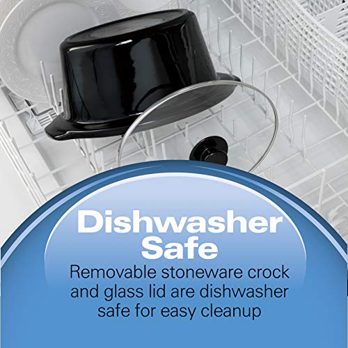 Hamilton Beach 3Quart Slow Cooker With DishwasherSafe Crock & Lid, Matte Black (33231