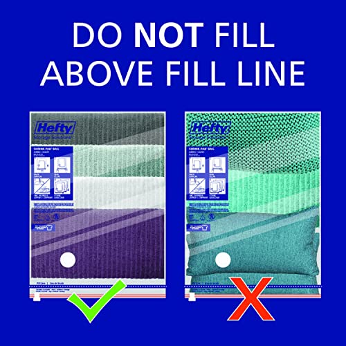 Hefty ShrinkPak 3 Extra Large Vacuum Storage Bags for Storage for