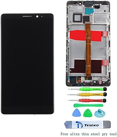 Teseko Full Screen with digitizer Assembly Replacement for Huawei Mate 8 include LCD Display,Touch digitizer&amp;Middle Frame,Free DIY tools,Black
