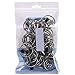 Tojwi 36pcs Curtain Clips Rings Metal Drapery Curtain Rings with Clips