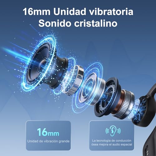 Auriculares, Auriculares Deportivos inalámbricos Bluetooth de Oreja Abierta, IPX6, Impermeables, Ligeros, con Auriculares para correrz Auriculares para Dormir