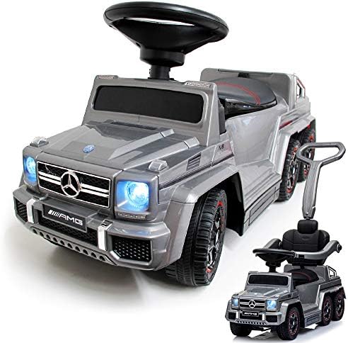 乗用玩具 ベンツ 足けり 電動 手押し 3way 子供 おもちゃ 並行輸入品 G63 グレー 贈答品 メルセデスベンツ