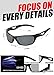 HODGSON Sports Polarized Sunglasses for Men Women, UV400 Protection Unbreakable Sports Glasses for Cycling, Baseball Riding, Driving, Running, Golf and Other Outdoor Activities (Black/Grey)